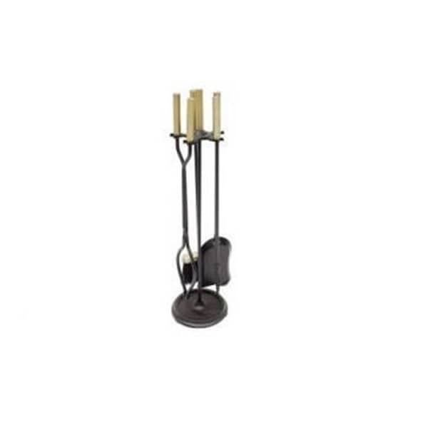 Achla Designs Achla ABK-03 Neoclassic Fireplace Tool Set; Antique Brass & Black ABK-03 - main
